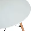 Étkezőasztal, fehér/matt/bükk, átmérő 120 cm, DEMIN NEW