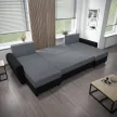 Univerzális ülőgarnitúra, szürke/fekete, DAKAR NEW U