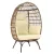 Rattan fotel, természetes/fekete/bézs, KARMEN