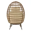 Rattan fotel, természetes/fekete/bézs, KARMEN