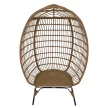 Rattan fotel, természetes/fekete/bézs, KARMEN