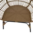 Rattan fotel, természetes/fekete/bézs, KARMEN
