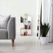 Könyvespolc, tűnyalábos fenyő/fehér, ERDEM NEW TYP 1