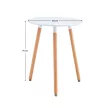 Étkezőasztal, fehér/bükk, átmérő 60 cm, ELCAN NEW TYP 1