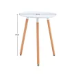 Étkezőasztal, fehér/bükk, átmérő 60 cm, ELCAN NEW TYP 1