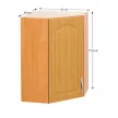 Sarok konyhaszekrény, felső, éger, balos, LORA MDF NEW KLASIK W60/60