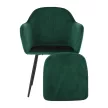 Dizájnos fotel, smaragd Velvet anyag, ZIRKON