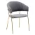 Design étkezőszék, szürkésbarna Velvet szövet/gold króm arany, DASMIN TYP 1