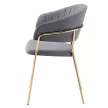 Design étkezőszék, szürkésbarna Velvet szövet/gold króm arany, DASMIN TYP 1