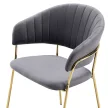 Design étkezőszék, szürkésbarna Velvet szövet/gold króm arany, DASMIN TYP 1