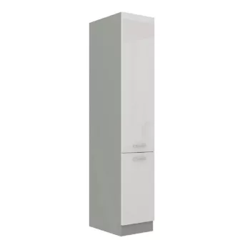   Magas élelmiszer szekrény, fehér magasfényű, PRADO 40 DK-210 2F