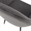 Dizájnos fotel, szürke Velvet anyag, ZIRKON