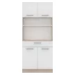 Négyajtós szekrény, sonoma tölgy/fehér, DOMIS NEW