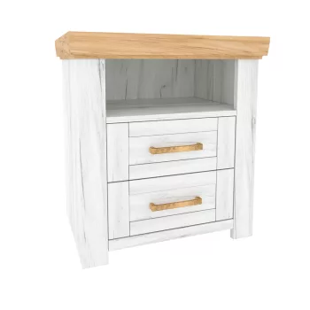   Éjjeli szekrény  X, tölgy craft arany/tölgy craft fehér, SUDBURY