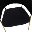 Design étkezőszék, fekete Velvet szövet/gold króm arany, DASMIN TYP 1