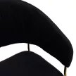 Design étkezőszék, fekete Velvet szövet/gold króm arany, DASMIN TYP 1