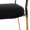 Design étkezőszék, fekete Velvet szövet/gold króm arany, DASMIN TYP 1