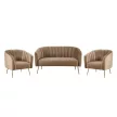 Design fotel, barna Velvet szövet/gold króm-arany, BAGY
