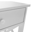 Konzolasztal, fehér, LOMIR