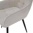 Design fotel, bézs/fekete, MARKEN