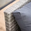 Kerti rattan szett, szürke/természetes/krémszínű, DEBRA