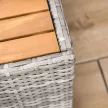 Kerti rattan szett, szürke/természetes/krémszínű, DEBRA