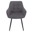 Design fotel, szürke/fekete, MARKEN