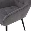 Design fotel, szürke/fekete, MARKEN
