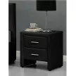 Éjjeliszekrény, ökobőr, fekete, CASTEL