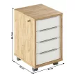 Fiókos elem zárral,artisan tölgy/fehér, RIOMA TYP 30