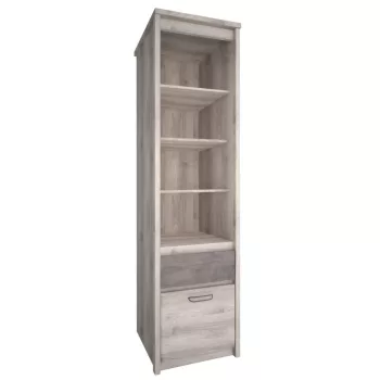 Nyitott polcállvány 1D1S, nairobi gesztenye/onix, JESI NEW