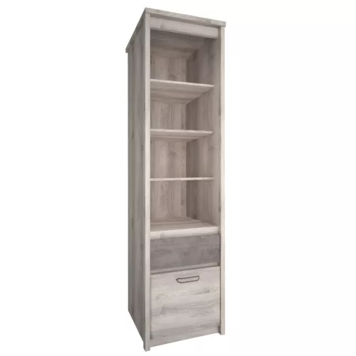 Nyitott polcállvány 1D1S, nairobi gesztenye/onix, JESI NEW