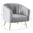 Design fotel, szürke Velvet szövet/gold króm-arany, BAGY