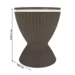 Kerti hűtőasztal, szürke, FABIR