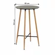 Bárasztal, fekete/tölgy, átmérő 60 cm, IMAM