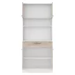 Négyajtós szekrény, fehér/sonoma tölgy, DOMIS NEW