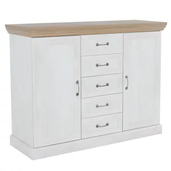   komód, 2-ajtós 5 fiókkal, északi sosna/vadtölgy, ROYAL K2D