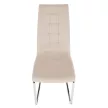 Étkezőszék, bézs Dulux Velvet szövet/króm, SALOMA NEW
