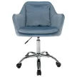 Irodai szék, kék Velvet szövet/króm, KLIAN