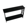 Konzolasztal, fekete, APOLOS