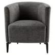 Design fotel, szürke/fekete, KAPY