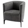Design fotel, szürke/fekete, KAPY