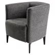 Design fotel, szürke/fekete, KAPY