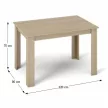 Étkezőasztal, tölgy sonoma, 120x80 cm, KRAZ