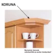 Kétajtós felső konyhaszekrény éger, LORA MDF NEW KLASIK  W80S