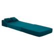 Összecsukható matrac/fotel, 2v1, petróleumzöld, PELOS