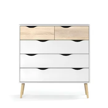 Komód, tölgy sonoma/fehér, OSLO 75456