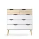 Komód, tölgy sonoma/fehér, OSLO 75456