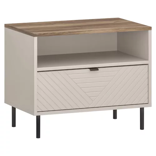 Éjjeliszekrény, kasmír/castello tölgy, EYCO 1S