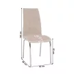 Étkezőszék, bézs Dulux Velvet szövet/króm, GERDA NEW